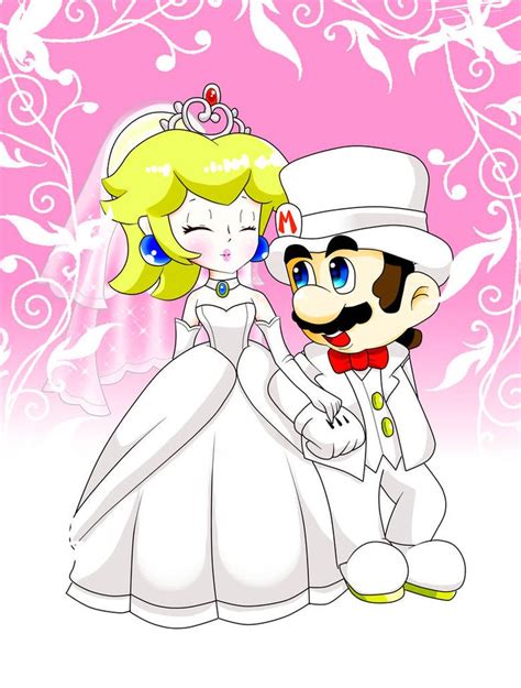 Peach And Mario Wedding