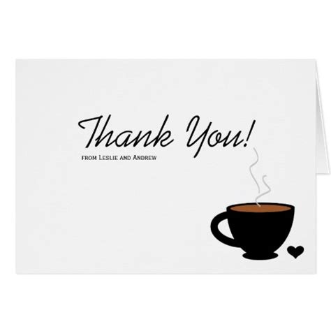 Cozy Coffee Love Thank You Note Card Zazzle