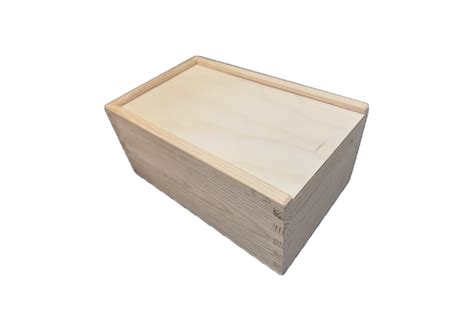 Cm Solid Pine Rectangular Box With Sliding Lid Craftmill