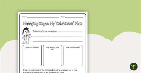 Managing Anger Worksheet Lower Primary Teach Starter Worksheets