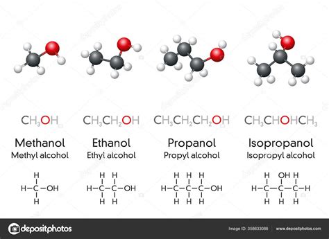 Simple Alcoholic Compounds Molecular Models Chemical 57 Off