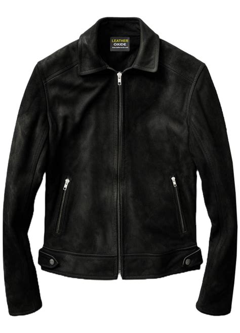 Men Black Suede Leather Jacket - Leather Jacket for Men