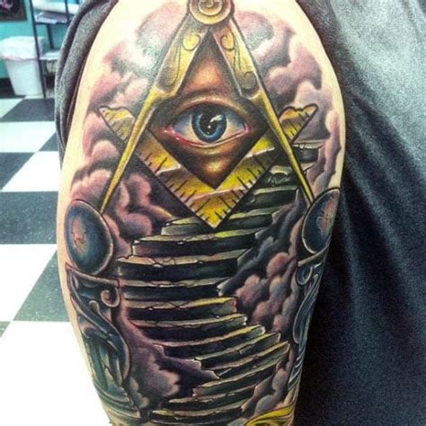 90 Masonic Tattoos For Men - Freemasonry Ink Designs