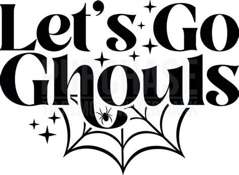 Lets Go Ghouls Svg Halloween Thanksgiving Retro Svg Cut File