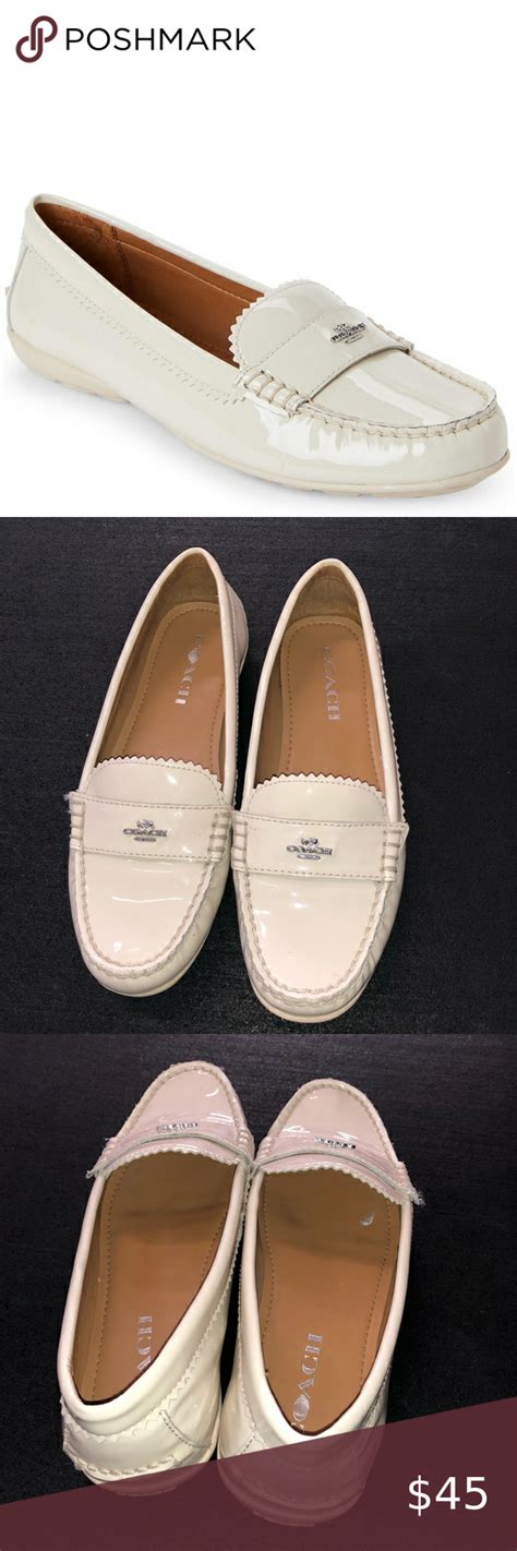 Coach Odette Patent Leather Loafers Flats Sz 7 In Very Good Preowned