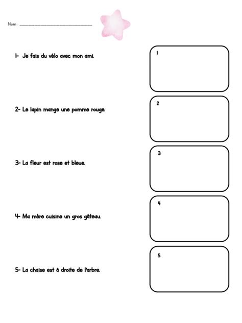 Ensemble 5 Feuilles Lis Et Dessine