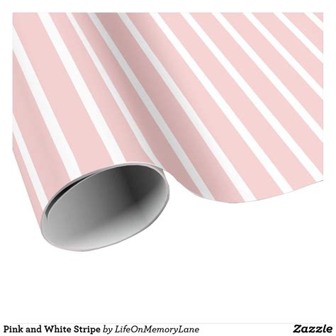 Pink And White Stripe Wrapping Paper Pink And White Stripes Custom Wrapping