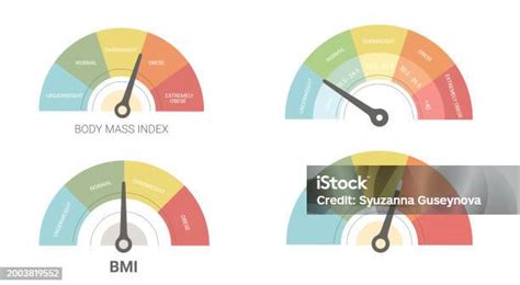Ilustración De Conjunto De Indicadores De Imc Gráficos De Índice De