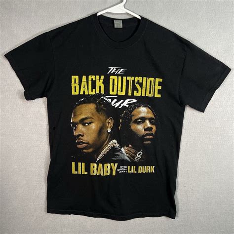 Lil Baby Lil Durk The Back Outside Tour Rap Tee T Shirt Adult Medium