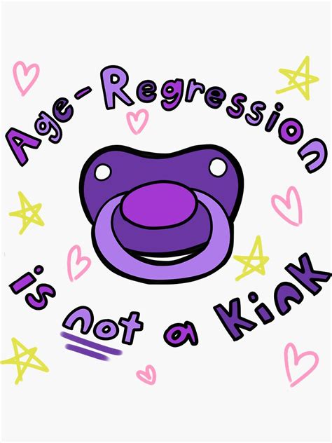 Age Regression Is Not A Kink Purple Sticker For Sale By Mochasystem