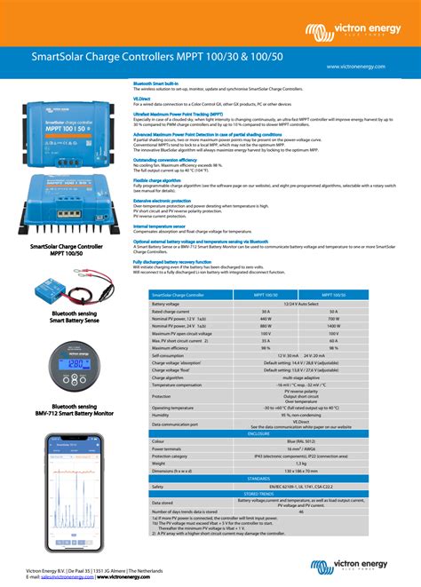 Victron Energy Smart Solar Mppt 100 50 Scc110050210