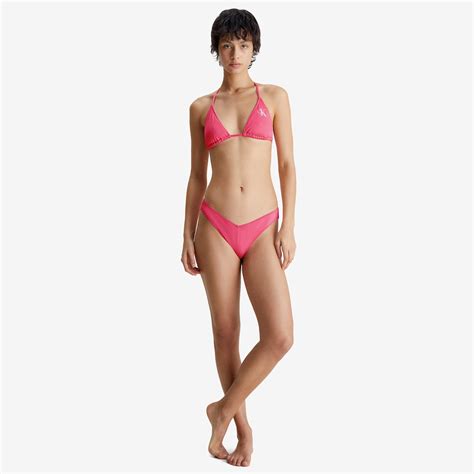 Calvin Klein Triangle Kad N Pembe Bikini St Bikini Mayo Kw Kw