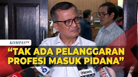 Eks Wakapolri Oegroseno Sebut Tak Ada Pelanggaran Profesi Masuk Pidana