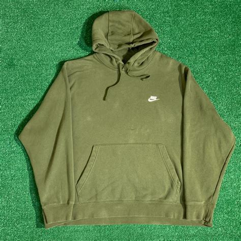 Nike Nike Olive Green Embroidered Logo Hoodie | Grailed