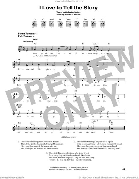 I Love To Tell The Story Sheet Music For Guitar Solo Chords