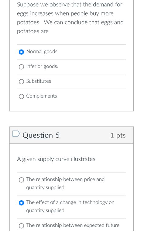 Solved Suppose We Observe That The Demand For Eggs Increases Chegg