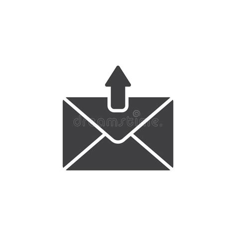 Modern Email Icon Vector Black White Stock Vector - Illustration of ...