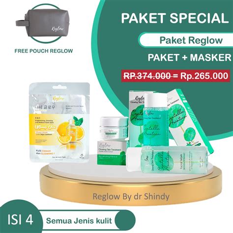 Jual Reglow Skincare Original Dr Shindy Series Paket Free Pouch