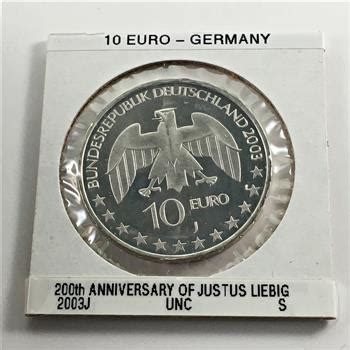 J Germany Silver Euros Th Anniversary Of Justus Liebig