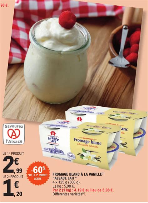 Promo Fromage Blanc La Vanille Alsace Lait Chez E Leclerc