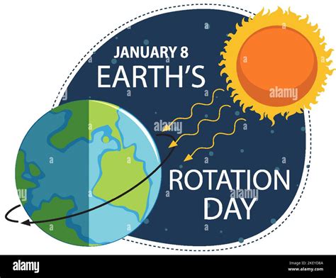 Earth Rotation Day Banner Design Illustration Stock Vector Image And Art Alamy