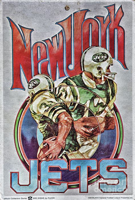 Vintage 1968 Ny Jets Poster Photograph By Paul Ward Pixels