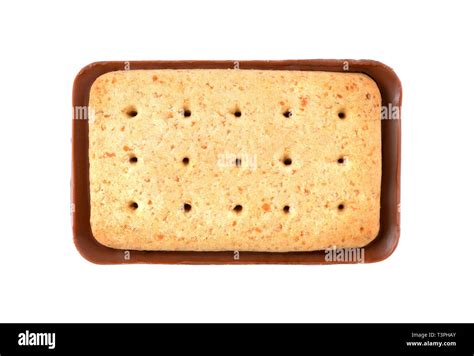 Square Chocolate Biscuits Isolated On White Background Stock Photo Alamy