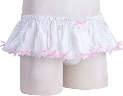 Iixpin Sissy Panty Herren Schleifen Pink String Slip Bikini Mini Rock