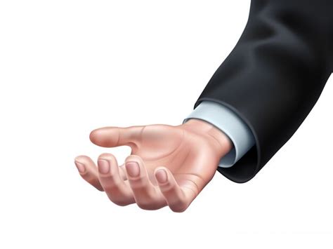 Premium Vector Realistic Business Man Hand In Suit Offering