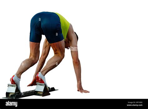 Runner In Starting Blocks Hi Res Stock Photography And Images Alamy