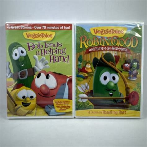 Veggietales Dvd Lot 2 Bob Lends A Helping Hand Robin Good Brand New Sealed Ebay