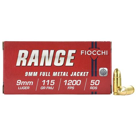 Fiocchi 9mm 115 Grain Fmj 50 Rounds