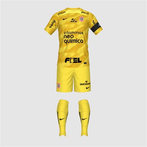 Uniforme Corinthians 2023 Goleiro FIFA 23 Kit Creator Showcase