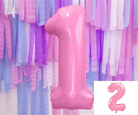 Giant Matte Pink Number Balloon 34in Pastel Pink Number Balloon Large