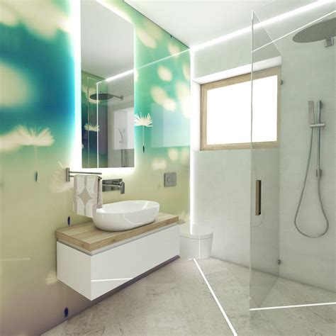 Colourful Bathroom With Tempered Glass Cladding By Cadface Colourful Bathroom Bathroom