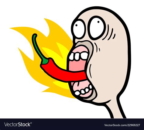 Eating Hot Spicy Chilli Royalty Free Vector Image