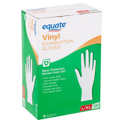 Equate Vinyl Exam Gloves Lxl 100 Count