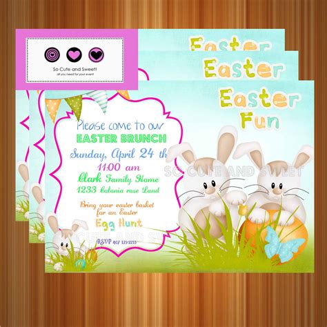 Printable Easter Invitation Template Printable And Enjoyable Learning