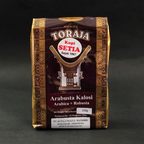 Jual KOPI ARABUSTA KALOSI 250gr KOPI TORAJA SETIA Indonesia Shopee