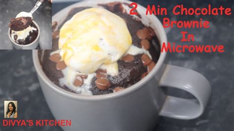 Simple 2 Min Chocolate Brownie In Microwave Eggless Brownie In Mug