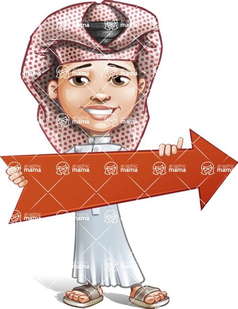 Little Muslim Boy Cartoon Vector Character Aka Nabil Arrow 2 Graphicmama