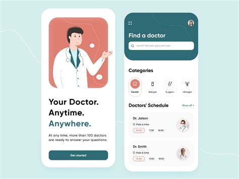 Personal Doctor Mobile App - Free Figma Resource | Figma Elements