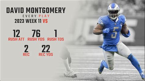 David Montgomery Week Every Run Target And Catch Vs Chicago