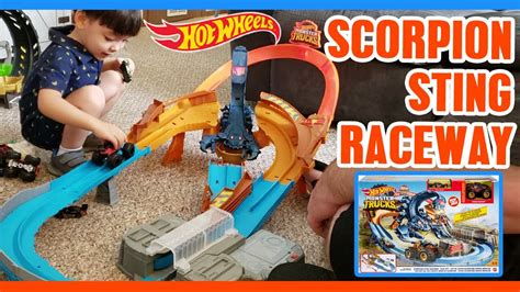 Scorpion Sting Raceway Playset Hot Wheels Monster Trucks Youtube