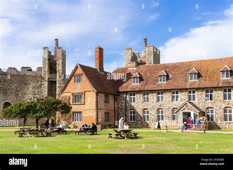 Framlingham castle The Inner Ward with the Workhouse building and ...