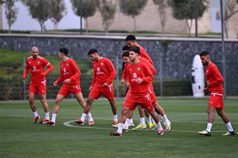 المنتخب يجري آخر حصة تدريبية بالمعمورة المغرب