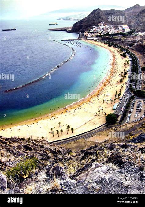 las teresitas beach stock photo alamy