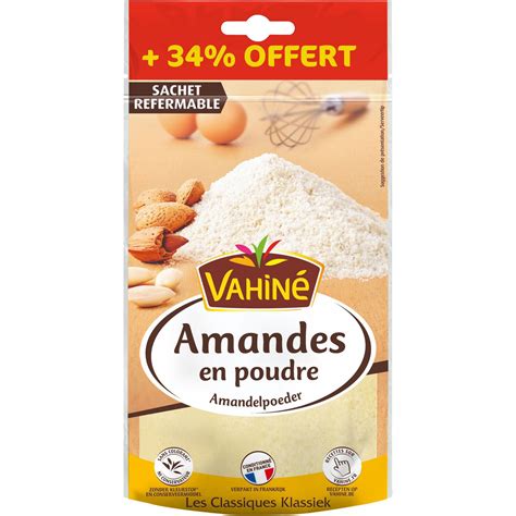 Amandes en poudre VAHINE le paquet de 201g à Prix Carrefour