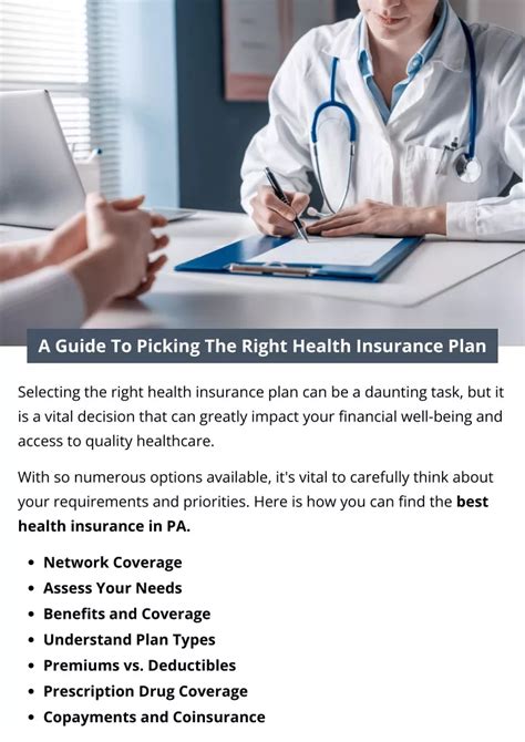 Ppt A Guide To Picking The Right Health Insurance Plan Powerpoint