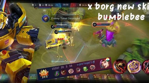 Mobile Legend Gameplay X Borg New Skin Bumblebee Youtube